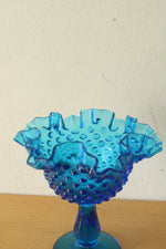 Fenton Blue Hobnail Compote Candy Dish