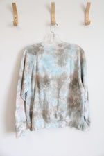 Old Navy Blue & Tan Tie-Dyed Sweatshirt | M