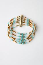 Avindy India Blue Gold Beaded Bracelet