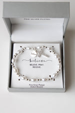 NEW Fine Plated Silver Stretch Bracelet