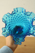 Fenton Blue Hobnail Compote Candy Dish