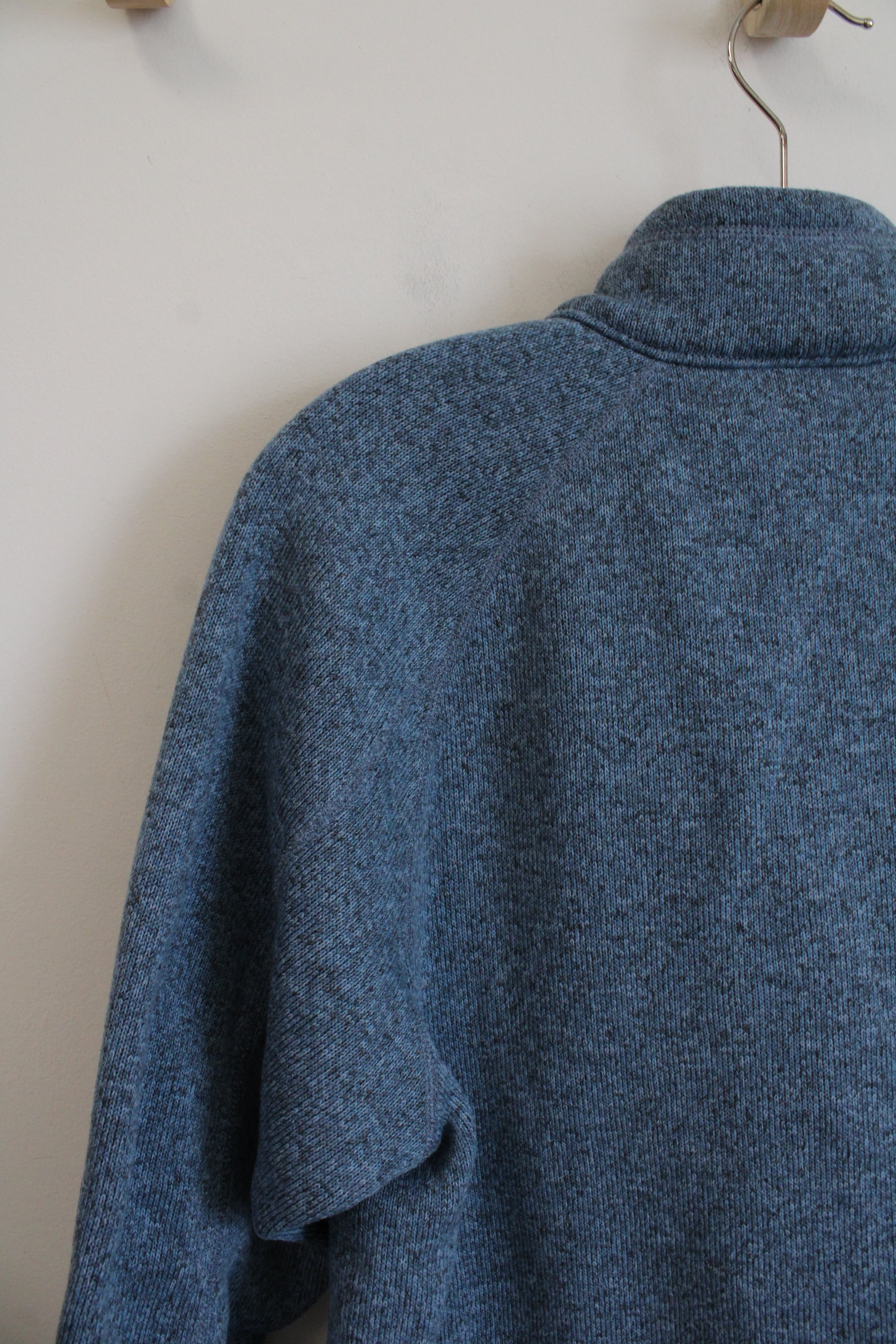 Patagonia Blue Heathered 1/4 Zip Sweatshirt | M