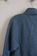 Patagonia Blue Heathered 1/4 Zip Sweatshirt | M