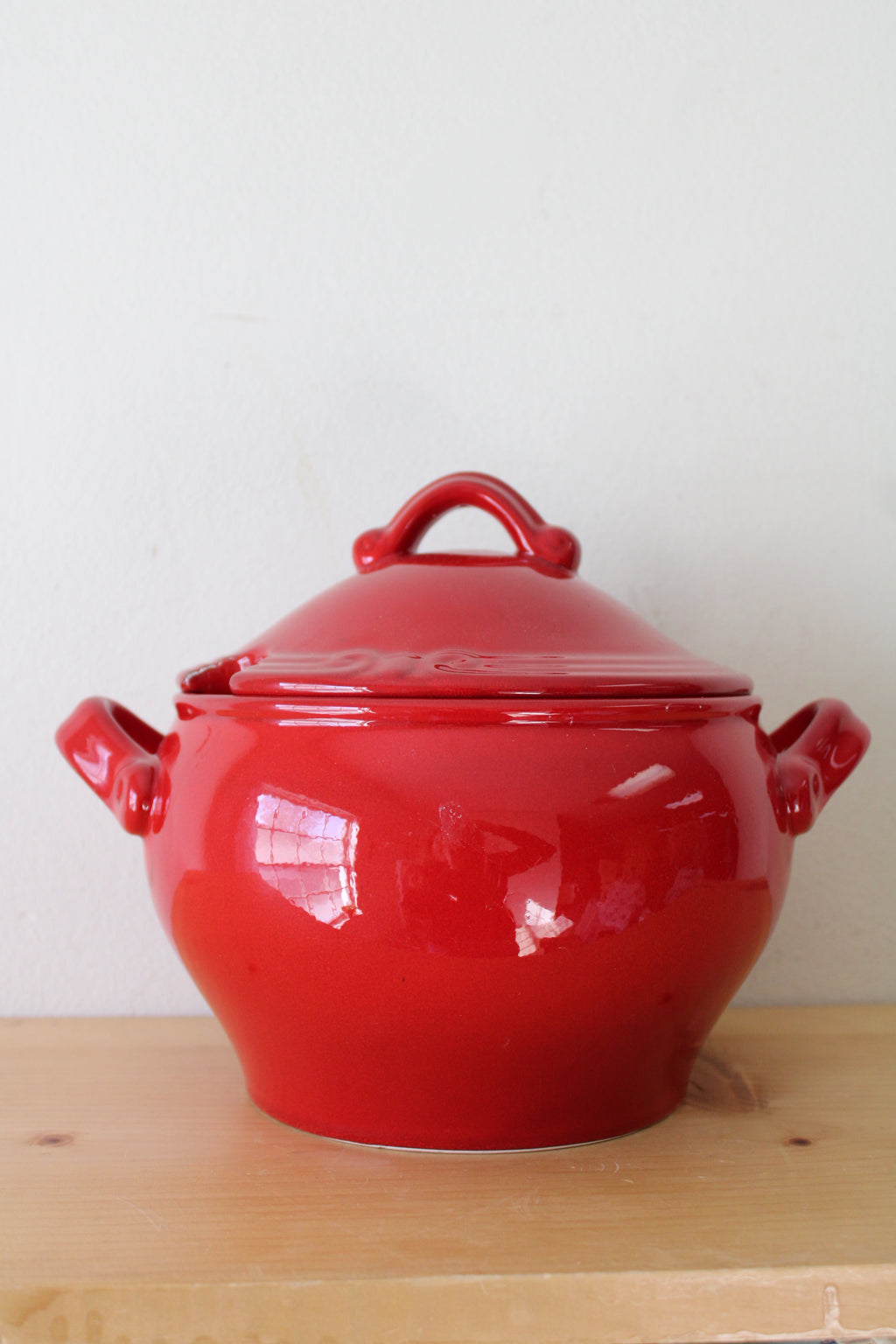 Red Ceramic Soup Dish