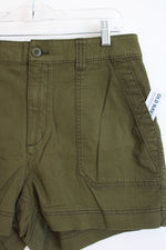 NEW Old Navy High Rise OG Chino Olive Green Shorts | L