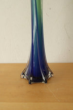Blue Green Jack-In-The-Pulpit Blown Glass Vase