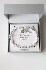 NEW Fine Plated Silver Stretch Bracelet