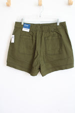 NEW Old Navy High Rise OG Chino Olive Green Shorts | L