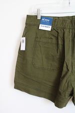 NEW Old Navy High Rise OG Chino Olive Green Shorts | L