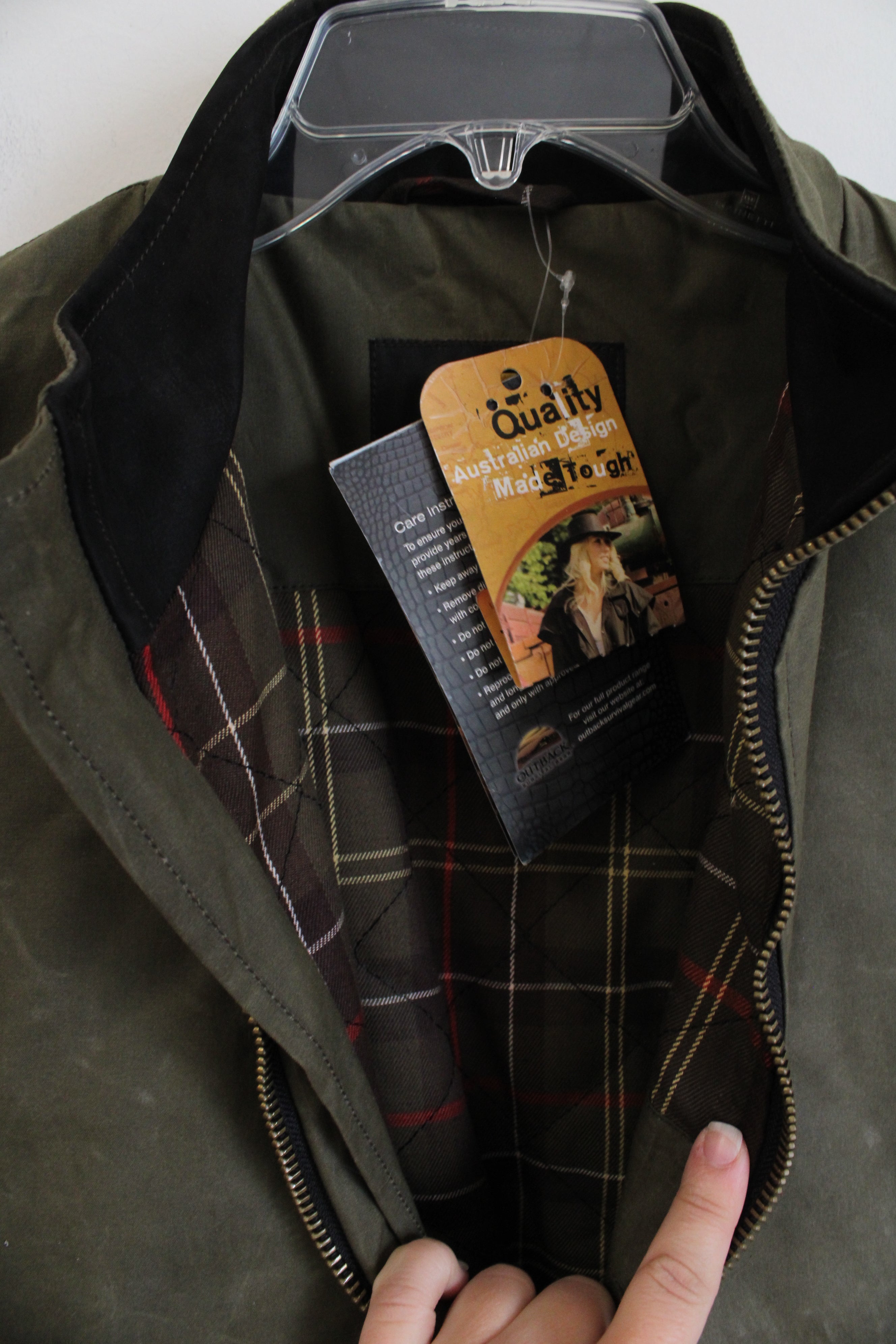 NEW Outback Survival Gear Dry-Wax Cotton Oilskin Green Matilda Vest | L