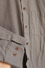 Botany 500 Tan and Light Blue Mini Plaid LS Button-down Shirt | M