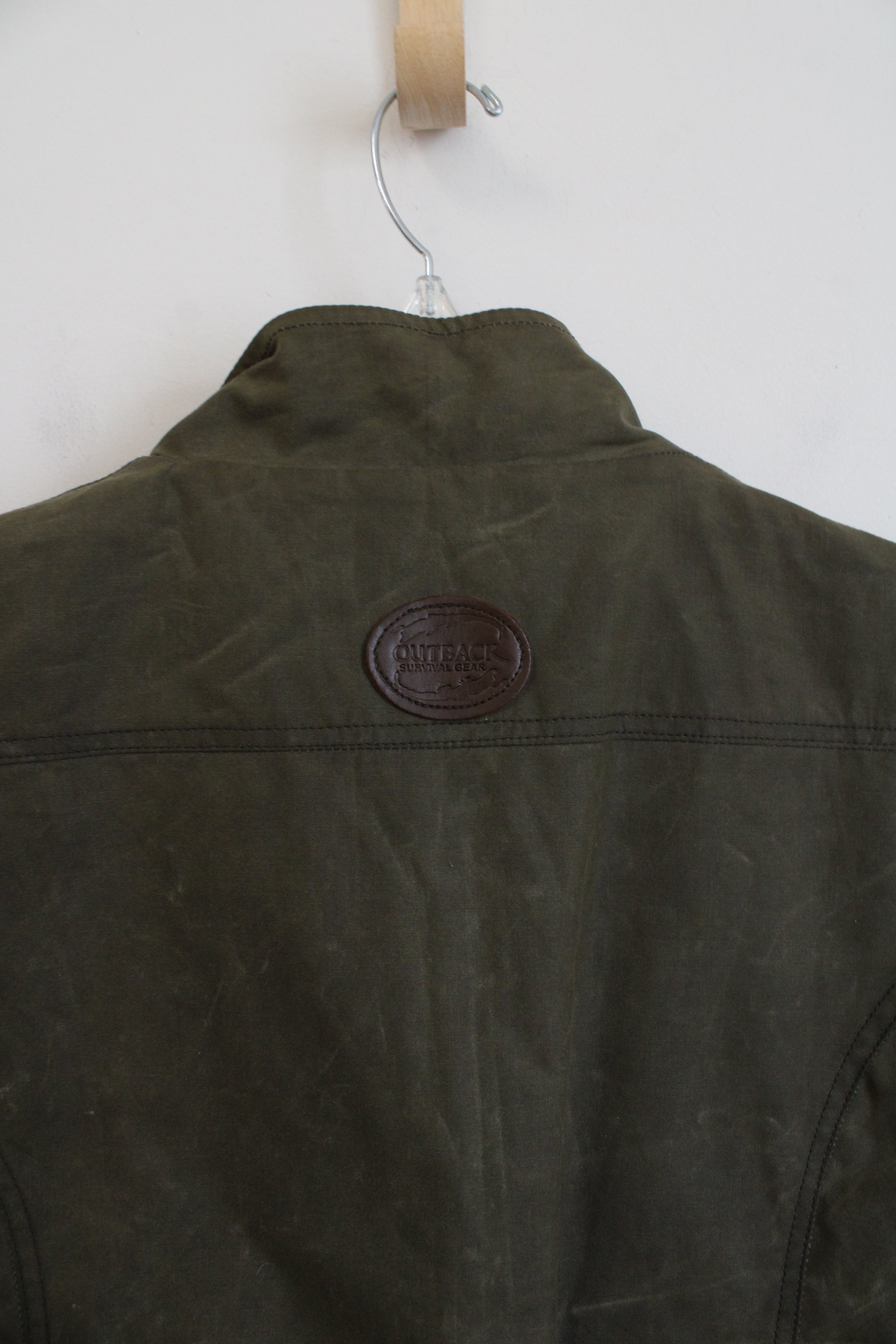 NEW Outback Survival Gear Dry-Wax Cotton Oilskin Green Matilda Vest | L