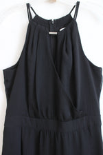 White House Black Market Black Chiffon Halter Neck Dress | 8