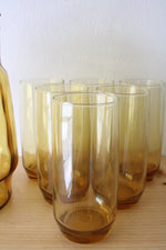 Anchor Hocking Yellow Glass Pitcher & Glasses | Set Of 7