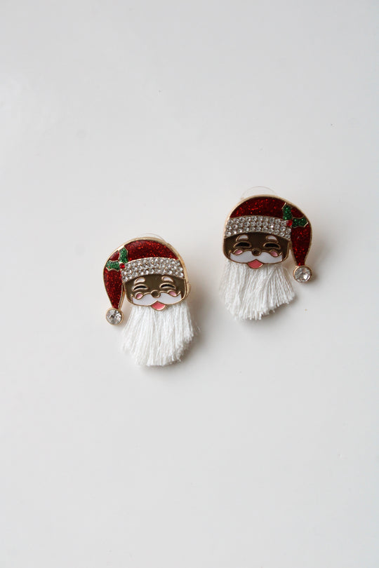Sugarfix Black Santa Stud Earrings