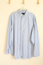 Lands' End Light Blue Cotton LS Button-down Shirt | XL