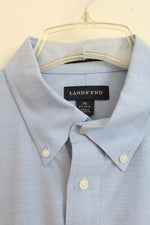 Lands' End Light Blue Cotton LS Button-down Shirt | XL