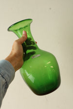 Blenko Handcraft Green Glass Vase
