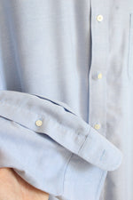 Lands' End Light Blue Cotton LS Button-down Shirt | XL