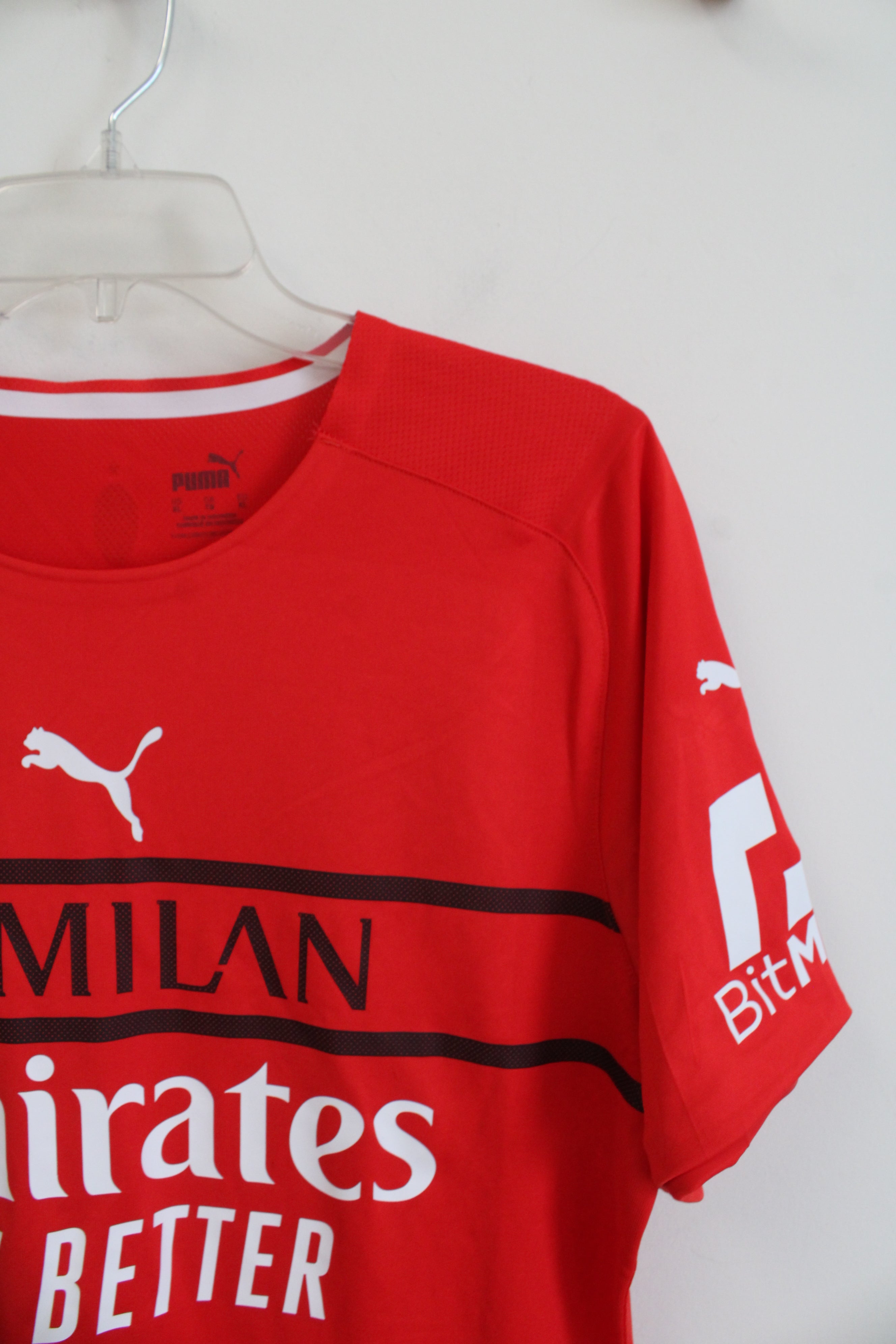 Puma AC Milan Emirates Fly Better #16 M. Maignan Red Shirt | XL