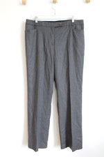 NEW Talbots Gray Wool Stretch Signature Straight Lined Pants | 14