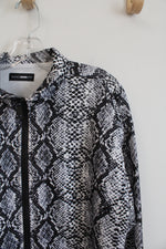 NEW Fashion Nova Men Black & White Snakeskin Kooza Track Jacket | M