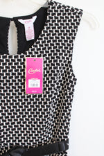 NEW Candie's Black & White Belted Skater Dress | M