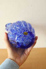 Vintage MCM Lily Style Art Blue Glass Vase