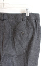 NEW Talbots Gray Wool Stretch Signature Straight Lined Pants | 14
