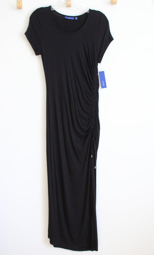NEW Apt. 9 Black Ruched Side Knit Maxi Dress | S