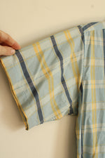 Arnold Palmer Blue and Yellow Plaid SS Button-down Shirt | L