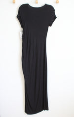 NEW Apt. 9 Black Ruched Side Knit Maxi Dress | S