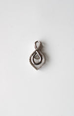 Dancing Stone 14K White Gold Infinity Necklace Pendant