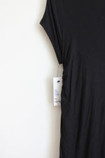 NEW Apt. 9 Black Ruched Side Knit Maxi Dress | S