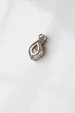 Dancing Stone 14K White Gold Infinity Necklace Pendant