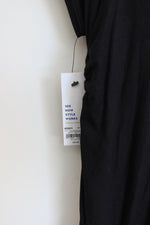NEW Apt. 9 Black Ruched Side Knit Maxi Dress | S