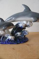 Lladro #6470 "A Swimming Lesson" Dolphin Porcelain Figurine