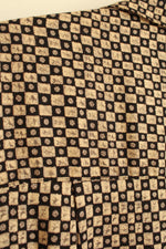 J. Ferrar Tan and Black Printed SS Button-down Shirt | M