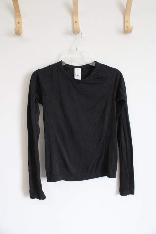 Old Navy Active Seamless Go-Dry Black Long Sleeved Athletic Shirt | S