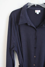 NEW LuLaRoe Ellie Navy Button Down Dress | 2XL