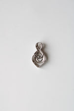 Dancing Stone 14K White Gold Infinity Necklace Pendant