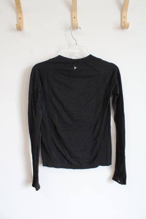 Old Navy Active Seamless Go-Dry Black Long Sleeved Athletic Shirt | S