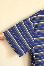 Under Armour Blue Gray and Green Striped SS Athletic Polo Shirt | XXL