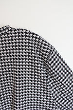 Ann Taylor Factory Black & White Houndstooth V-Neck Blouse | L