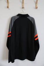 NHL Gray Black & Orange Pittsburgh Pirates 1/4 Zip Sweatshirt | XL