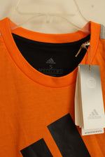 NEW Adidas Orange Black and Gray Color Block T-Shirt | S