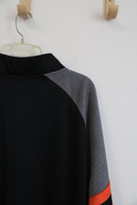 NHL Gray Black & Orange Pittsburgh Pirates 1/4 Zip Sweatshirt | XL