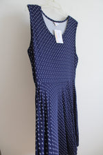 NEW LuLaRoe Nicki Navy & White Anchor Sleeveless Dress | 3XL