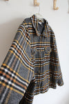 CJ Banks Yellow Gold Black & White Plaid Shacket | 3X