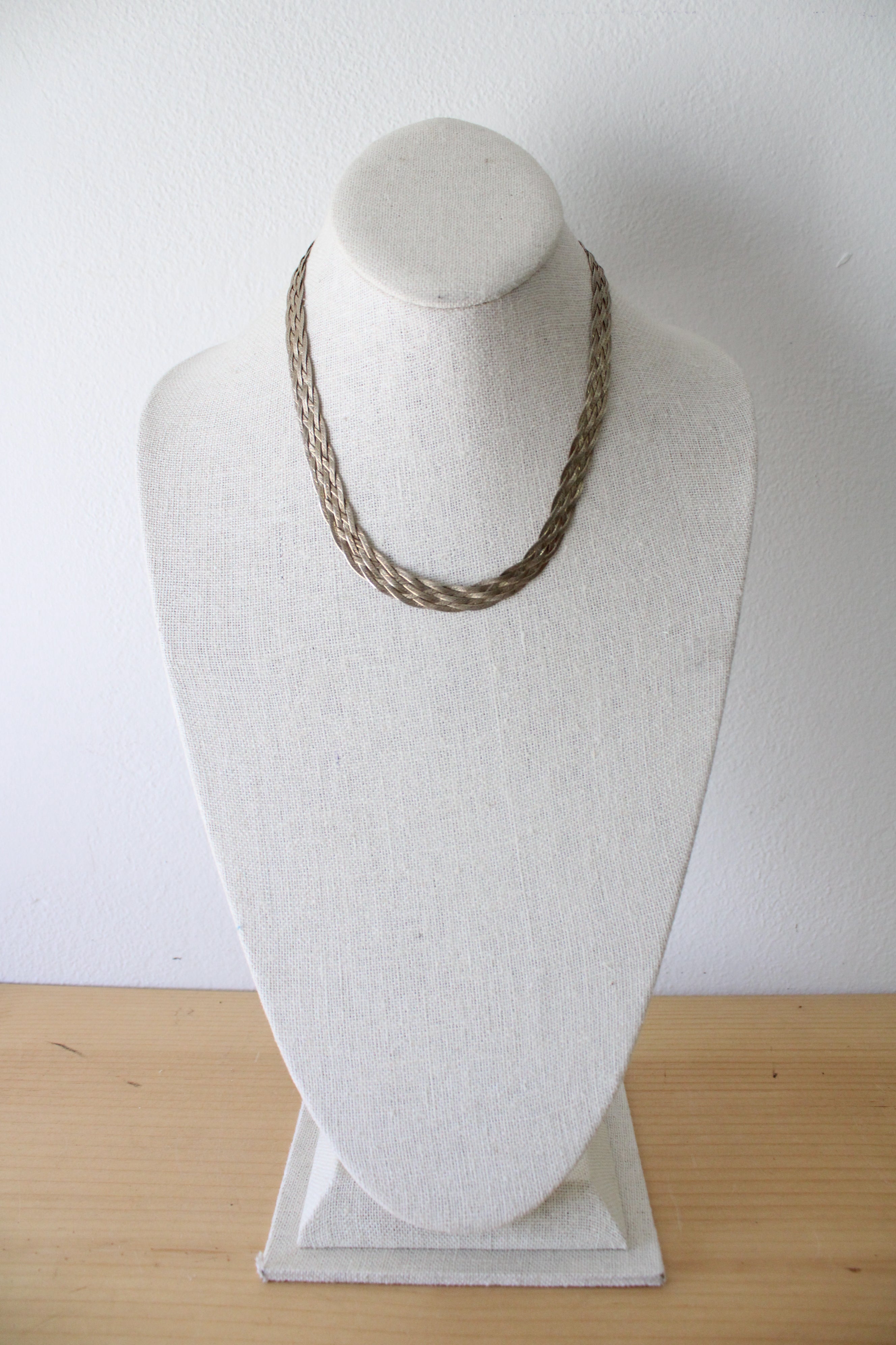 Braided Sterling Silver Chain Necklace